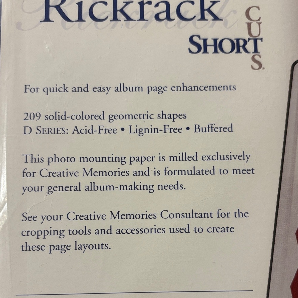 Creative Memories Rickrack Short Cuts - Picture 2 of 2